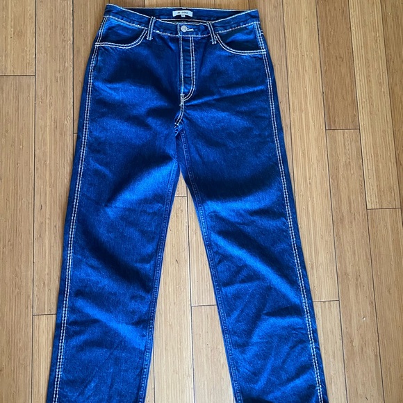 RE/DONE LOOSE JEANS STRAIGHT RIGID CHUNKY STITCH INDIGO BLUE SIZE 27
BUTTON FLY - Picture 1 of 5